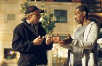 Director Karey Kirkpatrick and Eddie Murphy on the set of "Imagine That."
