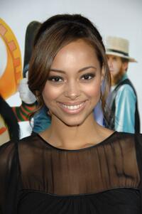 Amber Stevens at the red carpet of the California premiere of "Sex Drive."