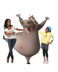 Jada Pinkett Smith voices Gloria the hippo and Willow Smith voices the young Gloria in "Madagascar: Escape 2 Africa."