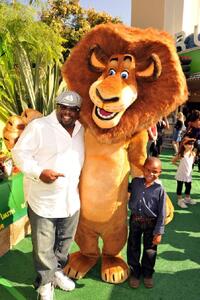 Cedric The Entertainer and his son Croix at the California premiere of "Madagascar: Escape 2 Africa."