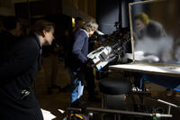 On the set of "The Dark Knight."