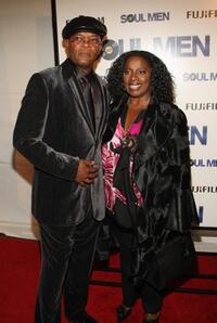Samuel L. Jackson and LaTanya Richardson at the New York premiere of "Soul Men."