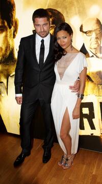 Gerard Butler and Thandie Newton at the UK premiere of "RocknRolla."