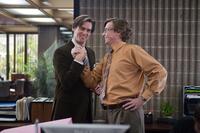 Jim Carrey as Carl and Rhys Darby as Norm in "Yes Man."