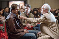 Jim Carrey, John Michael Higgins and Terence Stamp in "Yes Man."