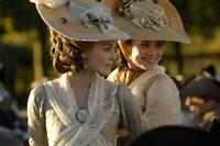 Hayley Atwell as Elizabeth "Bess" Foster and Keira Knightley as Georgiana, the Duchess of Devonshire in "The Duchess."