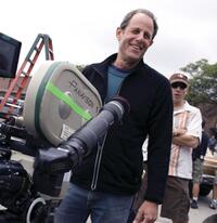 Director Marc Abraham on the set of "Flash of Genius."