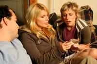 Steve Zissis as Chad, Elise Muller as Catherine and Greta Gerwig as Michelle in "Baghead."