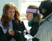 Melissa Leo and Director Courtney Hunt on the set of "Frozen River."