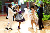 Corbin Bleu, Monique Coleman, Vanessa Hudgens and Zac Efron in "High School Musical 3: Senior Year."