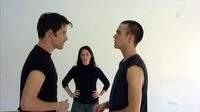Guy Zo Aretz as Ronen, Dana Ruttenberg as Choreographer and Yiftach Mizrahi as Danny in "Antarctica."