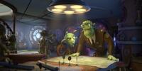 Kipple voiced by John Cleese and Grawl voiced by Gary Oldman in "Planet 51."