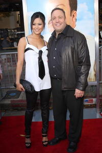 Steffiana De La Cruz and Kevin James at the California premiere of "Paul Blart: Mall Cop."