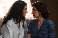 Sheetal Sheth as Amina and Lisa Ray as Miriam in "The World Unseen."