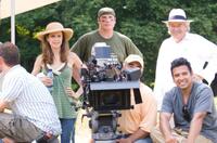 Kelly Preston, John Travolta, TBD and Jeffrey Kimball on the set of "Old Dogs."