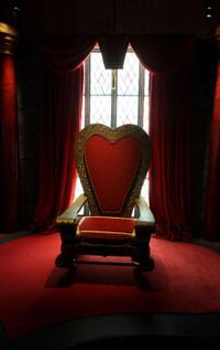 A scene from "Alice in Wonderland."