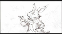 Progression still 1 of 5: White Rabbit in "Alice in Wonderland."