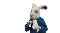 Progression still 4 of 5: White Rabbit in "Alice in Wonderland."