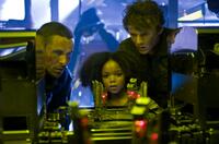 Christian Bale as John Connor, Jadagrace as Star and Anton Yelchin as Kyle Reese in "Terminator Salvation."