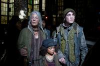 Jane Alexander as Virginia, Jadagrace as Star and Anton Yelchin as Kyle Reese in "Terminator Salvation."