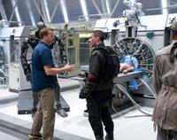 Director MCG and Christian Bale on the set of "Terminator Salvation."