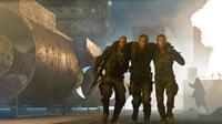 Common as Barnes, Christian Bale as John Connor and Sam Worthington as Marcus Wright in "Terminator Salvation."