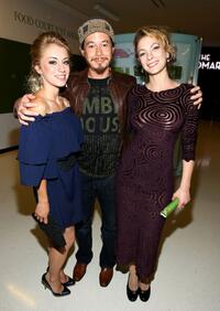 Jennifer Holland, Jay Lee and Carmit Levite at the California premiere of "Zombie Strippers" - After Party.