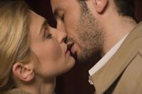Julie Gayet as Emilie and Michael Cohen as Gabriel in "Shall We Kiss?"