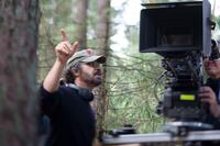 Director Edward Zwick on the set of "Defiance."