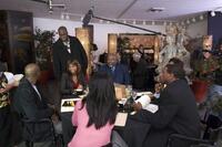 Morris Chestnut, Director Bill Duke, Taraji P. Henson and T.D. Jakes in "Not Easily Broken."