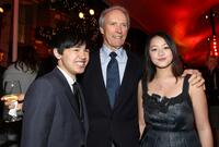 Bee Vang, Director Clint Eastwood and Ahney Her at the after party of the California premiere of "Gran Torino."