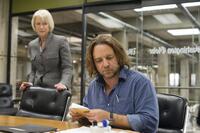Helen Mirren as Cameron Lynne and Russell Crowe as Cal McAffrey in "State of Play."