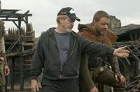 Director/producer Ridley Scott and Russell Crowe on the set of "Robin Hood."
