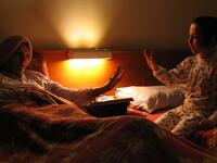 Ilan Grif as Menaham Edelman and Sharon Hacohen Bar as Esther Edelman in "My Father My Lord."