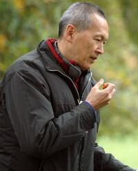Director Wayne Wang on the set of "A Thousand Years of Good Prayers."