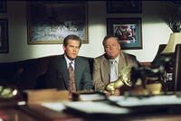 Josh Brolin as George W. Bush and Stacy Keach as Rev. Earle Hudd in "W."