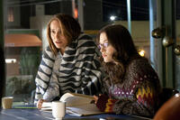 Natalie Portman as Jane Foster and Kat Dennings as Darcy Lewis in "Thor."