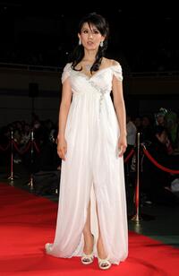 Eriko Tamura at the world premiere of "Dragonball Evolution."