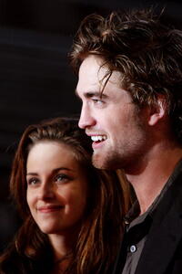 Kristen Stewart and Robert Pattinson at the "Twilight" premiere during the 3rd Rome International Film Festival.