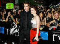 Robert Pattinson and Kristen Stewart at the L.A. premiere of "Twilight."