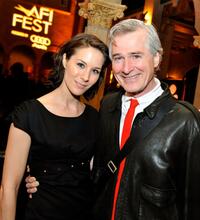 Director/writer John Patrick Shanley and his wife Stella at the after party of the California premiere of "Doubt."