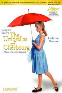 Poster art for "The Umbrellas of Cherbourg."