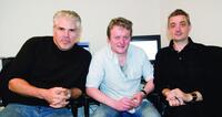 Producer/writer Gary Ross, Director Rob Stevenhagen and Director Sam Fell on the set of "The Tale of Despereaux."