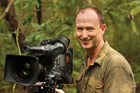 Photographer Martyn Colbeck on the set of "Chimpanzee."