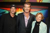 Jake Eberts, Pierce Brosnan and Sylvia Earle at the premiere of "Oceans."