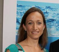 Celine Cousteau at the premiere of "Oceans."