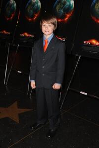 Chandler Canterbury at the New York premiere of "Knowing."