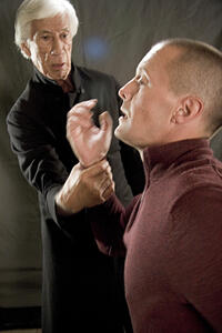 Dennis Kleinsmith as Reverend Marsh and Jason Cottle as Russ in "Cthulhu."