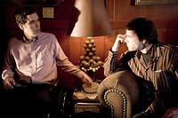 Ian Geoghegan as Ralph and Director Daniel Gildark on the set of "Cthulhu."