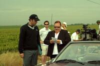 Scott Prendergast and Conchata Ferrell on the set of "Kabluey."